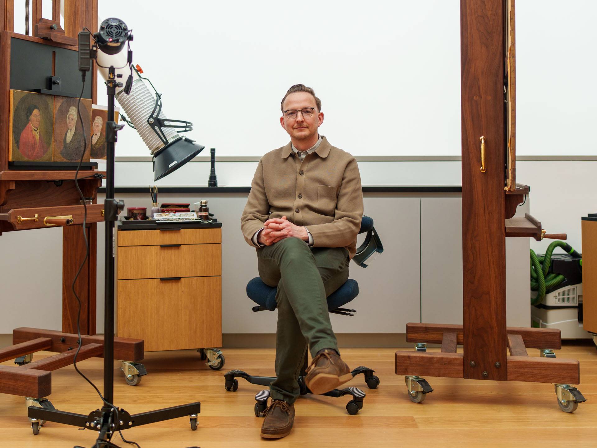 Bart Devolder pictured in the art museum's state-of-the-art conservation studio