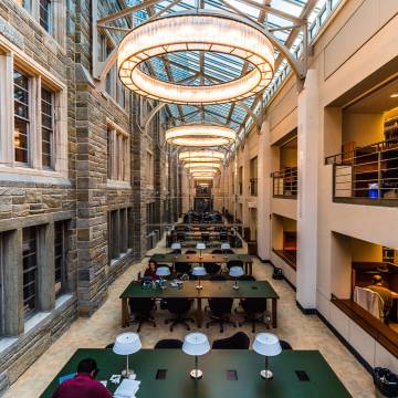aerial view from Firestone library
