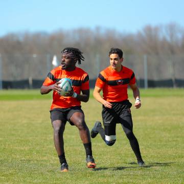 students playing rugby