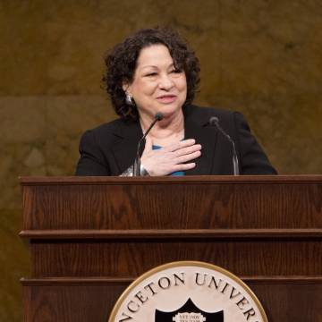 Sonia Maria Sotomayor speaking at Alumni Day