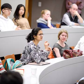 students attend a seminar