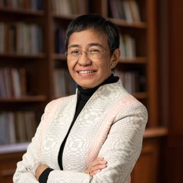 portrait of Maria Ressa in Princeton