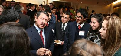 Woodrow Wilson School students with King Abdullah