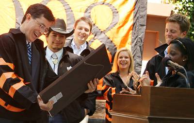 Stephen Colbert becomes an honorary class member
