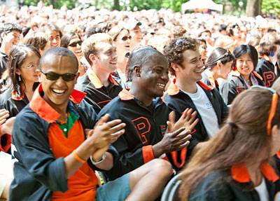 Class Day students crowd