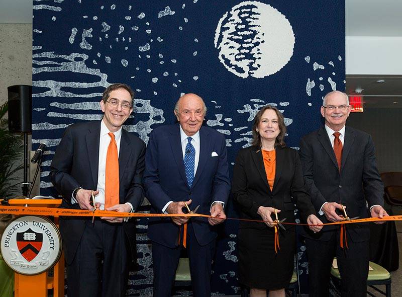 Andlinger Center ribbon cutting, President Eisgruber, Gerhard Andlinger, Emily Carter, Vince Poor