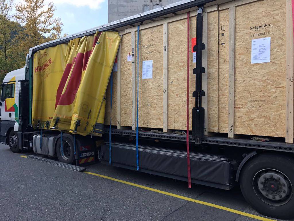 A truck ready to depart for ITER