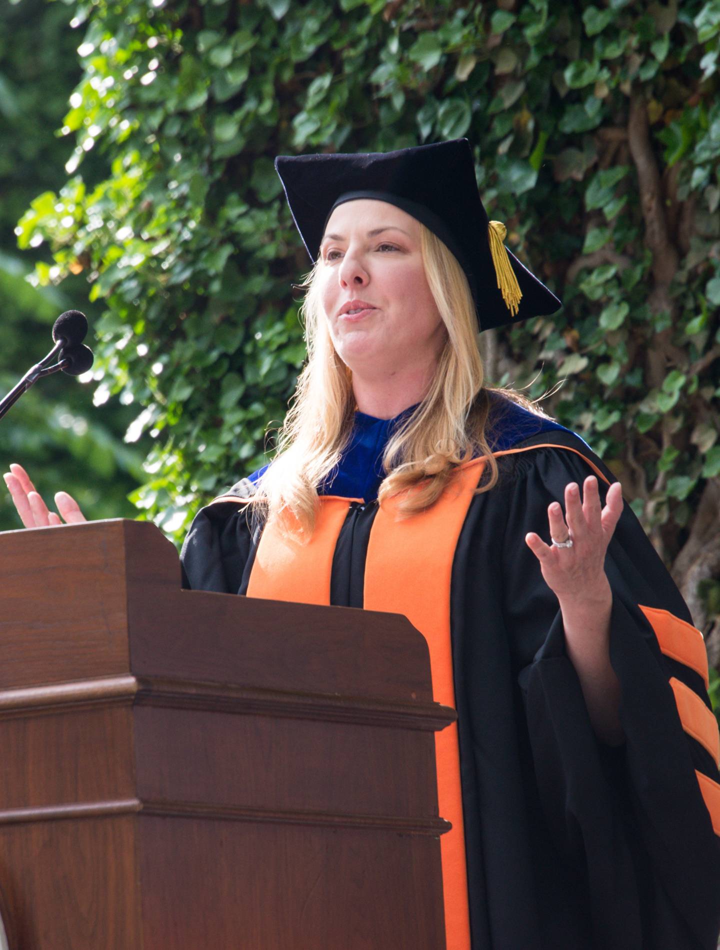 Sarah-Jane Leslie speaking at Hooding Ceremony 2018