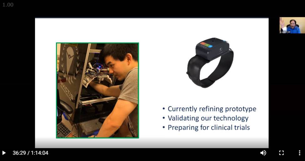 A researcher and a watch prototype