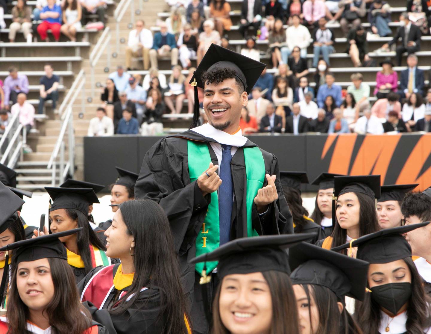 students at graduation