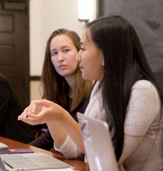 Christy Lee in Freshman Seminar class