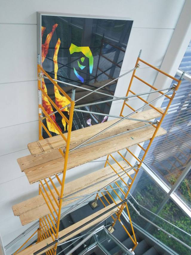 Tiger artwork installation