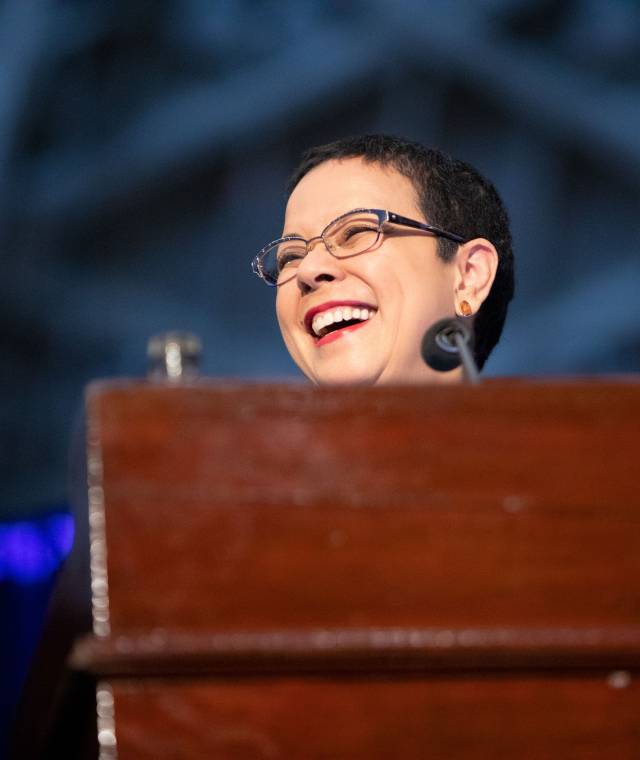 Ramona Romera speaking to She Roars audience