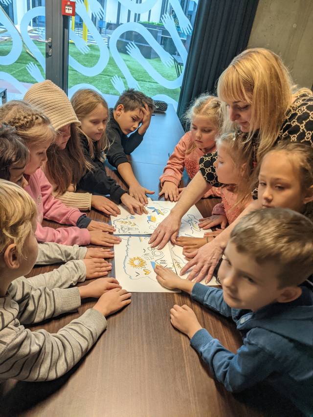 Ukranian school children in Berlin